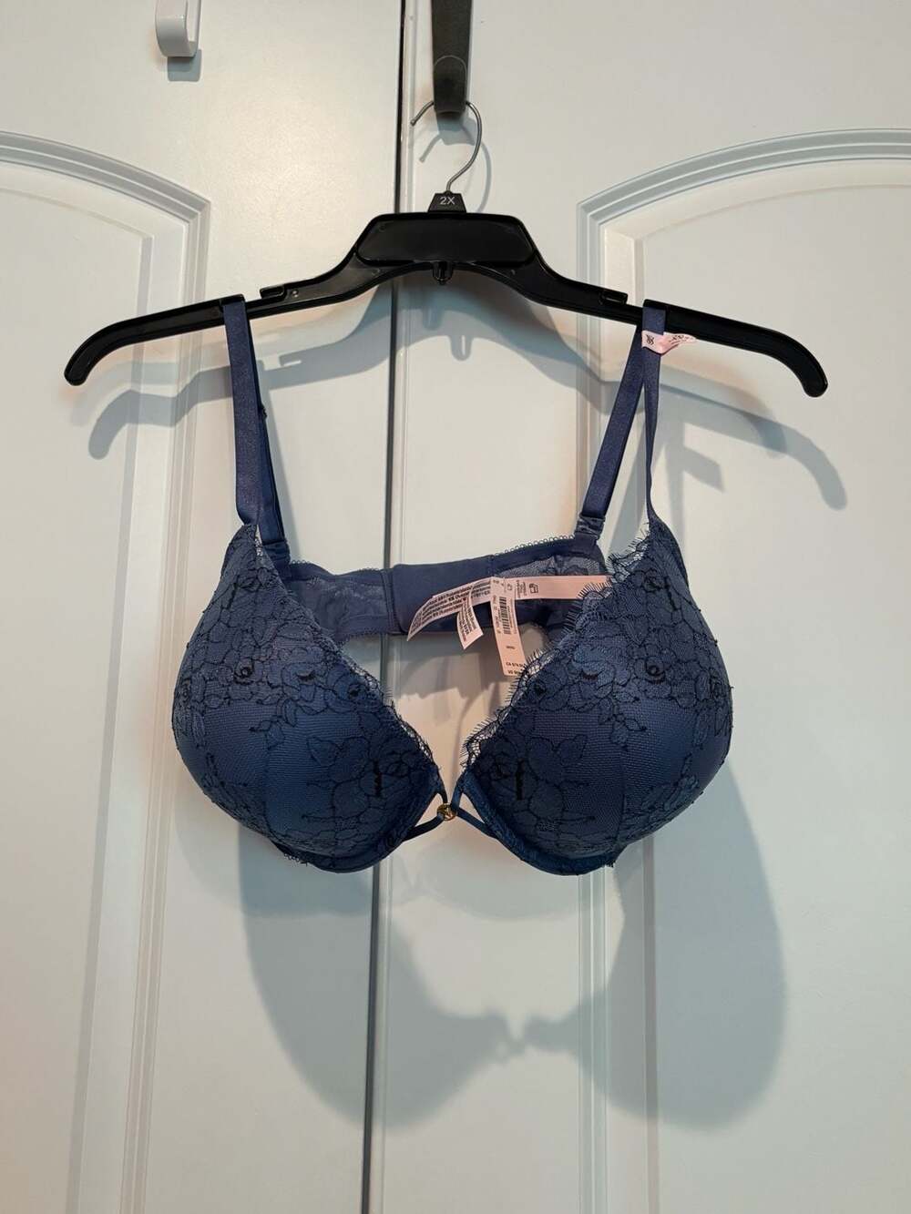 Victoria's Secret Lace Push-Up Bra Blue 38DD